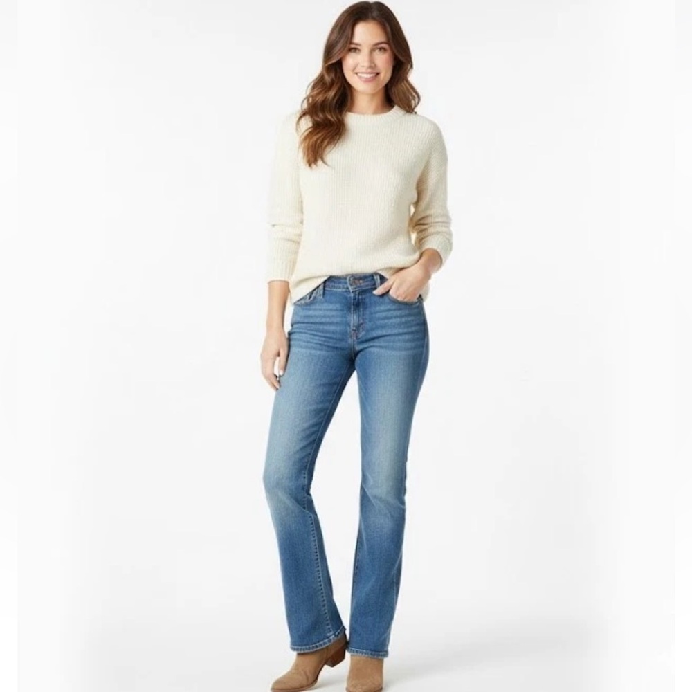 Levi's 515 Nouveau Low Rise Bootcut Blue Denim Jeans Size 8